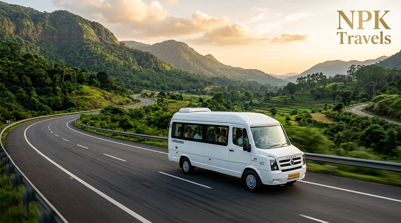 Force Urbania Luxury Van on Highway